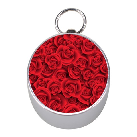 Red Roses , Red Buds, Red Roses Mini Silver Compasses from ArtsNow.com Front