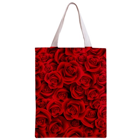 Red Roses , Red Buds, Red Roses Zipper Classic Tote Bag from ArtsNow.com Back