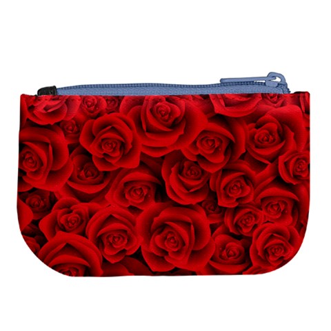 Red Roses , Red Buds, Red Roses Large Coin Purse from ArtsNow.com Back