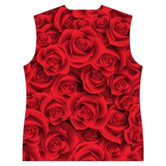 Red Roses , Red Buds, Red Roses Women s Button Up Vest from ArtsNow.com Back