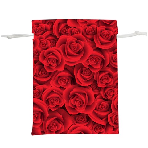 Red Roses , Red Buds, Red Roses Lightweight Drawstring Pouch (XL) from ArtsNow.com Back