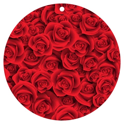 Red Roses , Red Buds, Red Roses UV Print Acrylic Ornament Round from ArtsNow.com Front