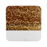 Red Roses , Red Buds, Red Roses Marble Wood Coaster (Square)