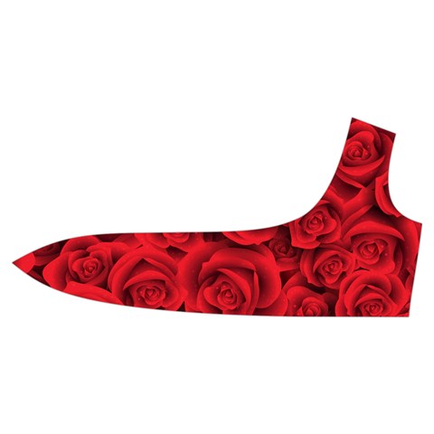 Red Roses , Red Buds, Red Roses Trumpet Sleeve Cropped Top from ArtsNow.com Front Left