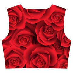 Red Roses , Red Buds, Red Roses Trumpet Sleeve Cropped Top from ArtsNow.com Back