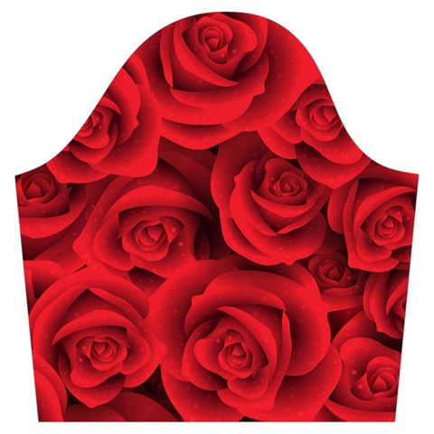 Red Roses , Red Buds, Red Roses Trumpet Sleeve Cropped Top from ArtsNow.com Sleeve Right