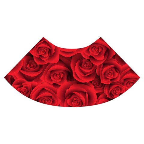 Red Roses , Red Buds, Red Roses Trumpet Sleeve Cropped Top from ArtsNow.com Cuff Left