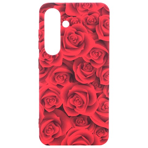 Red Roses , Red Buds, Red Roses Samsung Galaxy S24 6.2 Inch Black TPU UV Case from ArtsNow.com Front