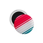 Red White Teal Stripes 1.75  Magnets