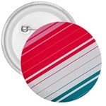 Red White Teal Stripes 3  Buttons