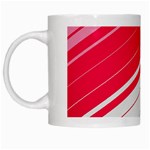 Red White Teal Stripes White Mug