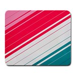 Red White Teal Stripes Large Mousepad