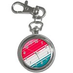 Red White Teal Stripes Key Chain Watches