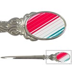 Red White Teal Stripes Letter Opener