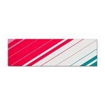 Red White Teal Stripes Sticker (Bumper)