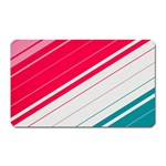 Red White Teal Stripes Magnet (Rectangular)