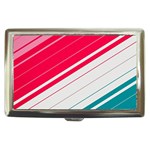 Red White Teal Stripes Cigarette Money Case