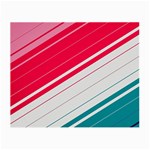 Red White Teal Stripes Small Glasses Cloth