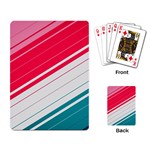 Red White Teal Stripes Playing Cards Single Design (Rectangle)