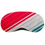 Red White Teal Stripes Sleep Mask