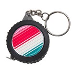 Red White Teal Stripes Measuring Tape