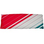 Red White Teal Stripes Body Pillow Case Dakimakura (Two Sides)