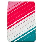 Red White Teal Stripes Removable Flap Cover (S)