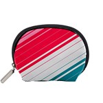 Red White Teal Stripes Accessory Pouch (Small)