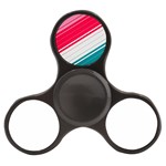 Red White Teal Stripes Finger Spinner