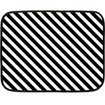 Stripes Monochrome Pattern Two Sides Fleece Blanket (Mini)