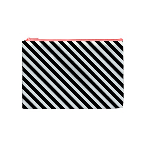 Stripes Monochrome Pattern Cosmetic Bag (Medium) from ArtsNow.com Front