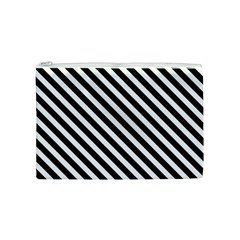 Stripes Monochrome Pattern Cosmetic Bag (Medium) from ArtsNow.com Front