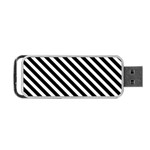 Stripes Monochrome Pattern Portable USB Flash (One Side)