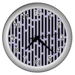 Texture, Stripes, Pattern Wall Clock (Silver)