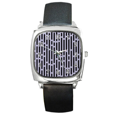 Texture, Stripes, Pattern Square Metal Watch from ArtsNow.com Front