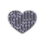 Texture, Stripes, Pattern Rubber Coaster (Heart)