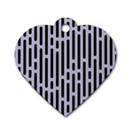 Texture, Stripes, Pattern Dog Tag Heart (Two Sides)