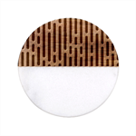 Texture, Stripes, Pattern Classic Marble Wood Coaster (Round) 