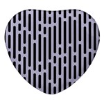 Texture, Stripes, Pattern Heart Glass Fridge Magnet (4 pack)