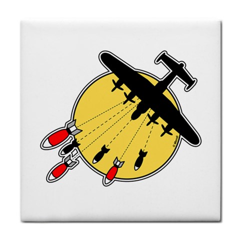 Bombs Away Tile Coaster from ArtsNow.com Front