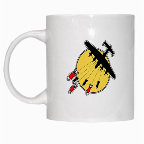 Bombs Away White Mug from ArtsNow.com Left