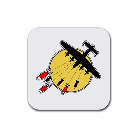 Bombs Away Rubber Coaster (Square) from ArtsNow.com Front