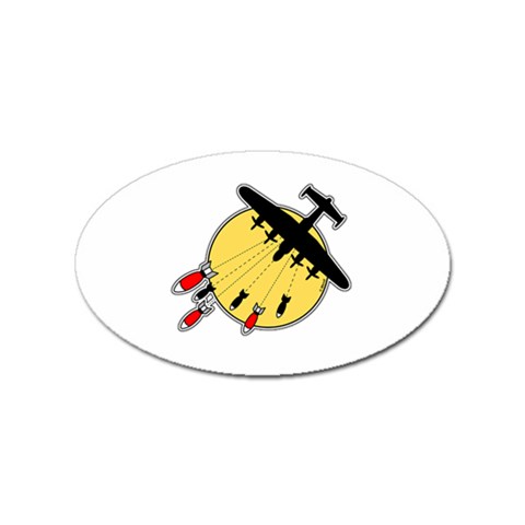 Bombs Away Sticker (Oval) from ArtsNow.com Front