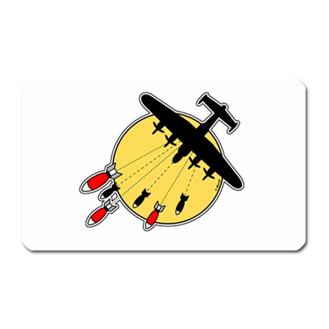 Bombs Away Magnet (Rectangular) from ArtsNow.com Front