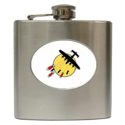 Bombs Away Hip Flask (6 oz) from ArtsNow.com Front