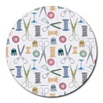 Pattern Seamless Texture Sewing Round Mousepad