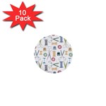 Pattern Seamless Texture Sewing 1  Mini Buttons (10 pack) 