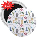 Pattern Seamless Texture Sewing 3  Magnets (10 pack) 