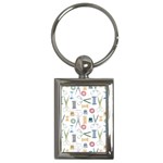 Pattern Seamless Texture Sewing Key Chain (Rectangle)