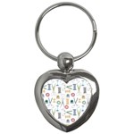 Pattern Seamless Texture Sewing Key Chain (Heart)